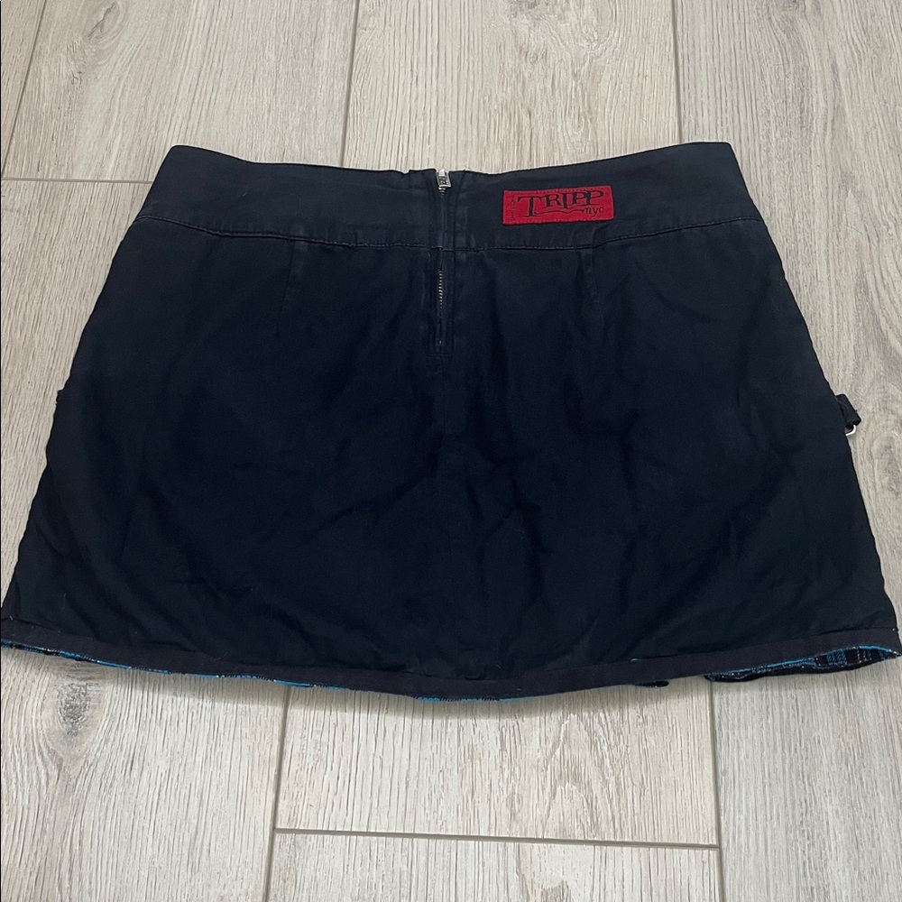 Tripp NYC BONDAGE Reversible Plaid Pleated Mini Skirt - Picture 9 of 9